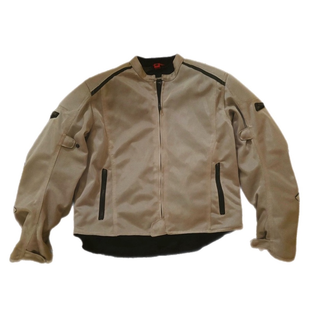 Sedici Silver and Black Mens Mesh Motorcycle Dirtbike Jacket XL EUC